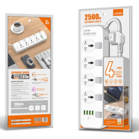 Мережевий фільтр живлення LDNIO SC4408, 4 роз+4USB (SC4408) Diawest