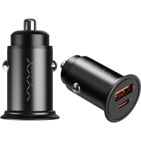 Зарядное устройство Vyvylabs Round Dot Dual Fast Charge Car Charger 65W A+C Black (VJY65B-01) Diawest