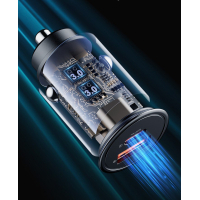 Зарядний пристрій Vyvylabs Round Dot Dual Fast Charge Car Charger 65W A+C Black (VJY65B-01) Diawest