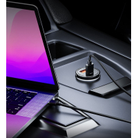 Зарядний пристрій Vyvylabs Round Dot Dual Fast Charge Car Charger 65W A+C Black (VJY65B-01) Diawest