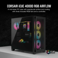 Корпус Corsair iCUE 4000D RGB Airflow Black (CC-9011240-WW) Diawest