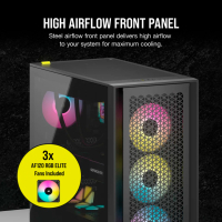 Корпус Corsair iCUE 4000D RGB Airflow Black (CC-9011240-WW) Diawest