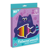 Карандаши цветные Yes 18 кол Kittycon (290682) Diawest