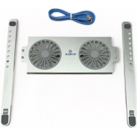 Підставка до ноутбука XoKo NST-101 Aluminium з активним охолодженням Silver (XK-NST-101-SL) Diawest