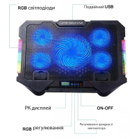 Підставка до ноутбука XoKo NST-051 RGB Black (XK-NST-051RGB-BK) Diawest