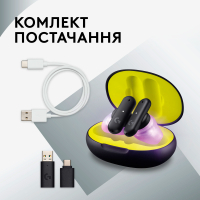 Навушники Logitech FITS True Wireless Gaming Earbuds Black (985-001182) Diawest