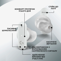 Навушники Logitech FITS True Wireless Gaming Earbuds White (985-001183) Diawest