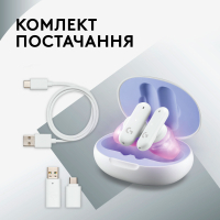 Навушники Logitech FITS True Wireless Gaming Earbuds White (985-001183) Diawest