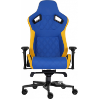 Крісло ігрове GT Racer X-0724 Blue/Yellow Diawest