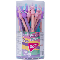Ручка кулькова Yes Rabbit автоматична 0,7 мм синя (411911) (продається по 33 шт) Diawest