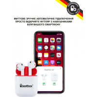 Навушники BeatBox PODS AIR 2 Wireless Charging White-Red (bbpair2wcwr) Diawest