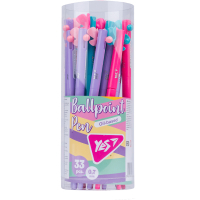 Ручка шариковая Yes Butterfly автоматическая 0,7 мм синяя (411912) (продается по 33 шт) Diawest