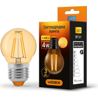 Лампочка Videx LED Filament G45FA 4W E27 2200K бронза (VL-G45FA-04272) Diawest