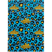 Книга записна Axent Leopard А4 у твердій обкладинці 96 аркуші клітинка, блакитна (8422-554-A) Diawest