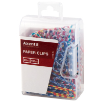 Скрепки канцелярские Axent цветные полосатые, 28мм 100шт (пластиковый контейнер) (4114-A) Diawest