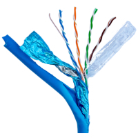 Кабель мережевий FTP 305м, cat.5e, CCA(25%), 4*2*0,51, PVC, indoor, blue GEAR (GEC-FTPCCA25051305) Diawest