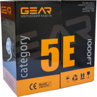 Кабель сетевой UTP 305м, cat.5e, CCA, 4*2*0,51, PVC, indoor, grey GEAR (GEC-UTPCCA051305) Diawest