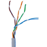 Кабель мережевий UTP 305м, cat.5e, CU, 4*2*0,51, PVC, indoor, grey GEAR (GEC-UTPCU051305) Diawest