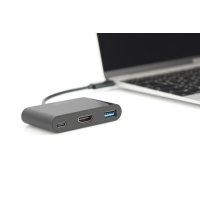 Перехідник USB-C to HDMA 2xUSB Digitus (DA-70855) Diawest
