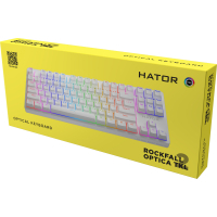 Клавиатура Hator Rockfall 2 Optica TKL Black USB White (HTK-731) Diawest