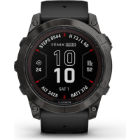 Смарт-часы Garmin fenix 7X Pro Saph Solar, Carbon Gray Ti w/Black Band, GPS (010-02778-11) Diawest