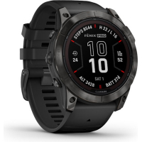 Смарт-годинник Garmin fenix 7X Pro Saph Solar, Carbon Gray Ti w/Black Band, GPS (010-02778-11) Diawest