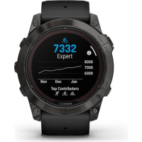 Смарт-годинник Garmin fenix 7X Pro Saph Solar, Carbon Gray Ti w/Black Band, GPS (010-02778-11) Diawest