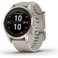Смарт-годинник Garmin fenix 7S Pro Saph Solar, Soft Gold SS w/Lt. Sand Band, GPS (010-02776-15) Diawest