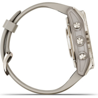 Смарт-годинник Garmin fenix 7S Pro Saph Solar, Soft Gold SS w/Lt. Sand Band, GPS (010-02776-15) Diawest