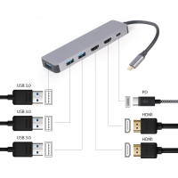 Концентратор Choetech USB-C 3-in-1 (A-CM-COMBO3-03) Diawest