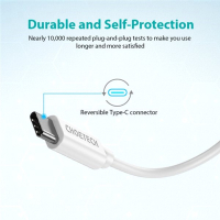 Дата кабель USB 2.0 Type-C to Type-C 1.0m Choetech (CC0002-WH) Diawest