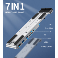Концентратор Choetech USB-C 7-in-1 (HUB-M43-SL) Diawest