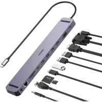 Концентратор Choetech USB-C 11-in-1 (HUB-M20-GY) Diawest