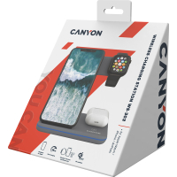 Зарядний пристрій Canyon WS-303, 3in1 Wireless Dark Grey (CNS-WCS303DG) Diawest