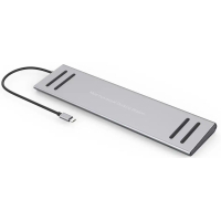 Порт-реплікатор XoKo 14-in-1 Dock USB-C (HDMI/VGA/USB3.0/.../USB-C PD/RJ45/..) (XK-AC1400-SL) Diawest