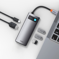 Концентратор Baseus USB3.1 Type-C to USB Type C PD 100W/HDMI 4K 60 Hz/3*USB 3.2 Gen1/ 5in1 (CAHUB-CX0G) Diawest