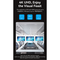 Концентратор Vention USB3.1 Type-C to DP/HDMI/VGA/USB-C/USB3.0x3/RJ45/SD/TF/TRRS 3.5mm/PD 100W 12in1 (THSHC) Diawest