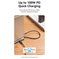 Концентратор Vention USB3.1 Type-C to DP/HDMI/VGA/USB-C/USB3.0x3/RJ45/SD/TF/TRRS 3.5mm/PD 100W 12in1 (THSHC) Diawest