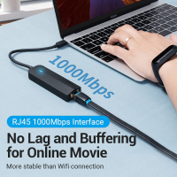 Концентратор Vention USB 3.1 Type-C to 3xUSB 3.0+MicroUSB+RJ45 100M Ethernet black (TGPBB) Diawest