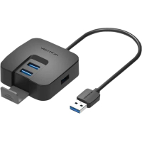 Концентратор Vention USB 3.0 to 4xUSB 3.0 + MicroUSB black (CHBBB) Diawest
