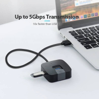 Концентратор Vention USB 3.0 to 4xUSB 3.0 + MicroUSB black (CHBBB) Diawest