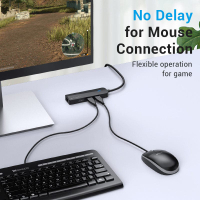 Концентратор Vention USB 2.0 to 3хUSB 2.0 + RJ45 100M Ethernet (CHPBB) Diawest