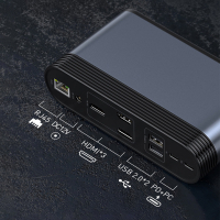 Концентратор Baseus USB3.2 Type-C to 3xHDMI/2xUSB-C/5xUSB/RJ45/SD/TRRS 3.5mm/PD 100W + PA 16 in 1 (CAHUB-DG0G) Diawest