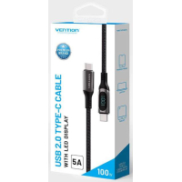 Дата кабель USB-C to USB-C1.2m 3.1 100W Display Zinc Alloy Vention (TAYBAV) Diawest