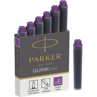 Чорнило для пір'яних ручок Parker Картриджі Quink Mini /6шт фіолетовий (11 510VI) Diawest