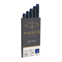 Чорнило для пір'яних ручок Parker Картриджи Quink /5шт синій (11 410BLU) Diawest