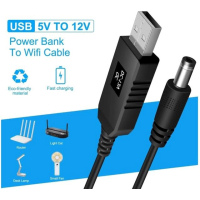 Кабель живлення USB 2.0 AM to DC 5.5 х 2.1 mm 1.0m 5V to 12V Dynamode (DM-USB-DC-5.5x2.1-12V) Diawest