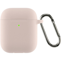 Чохол для навушників Armorstandart Ultrathin Silicone Case With Hook для Apple AirPods 2 Pink Sand (ARM59689) Diawest