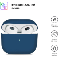 Чохол для навушників Armorstandart Ultrathin Silicone Case для Apple AirPods 3 Dark Blue (ARM60304) Diawest