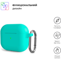 Чохол для навушників Armorstandart Hang Case для Apple AirPods 3 Mint Green (ARM60316) Diawest